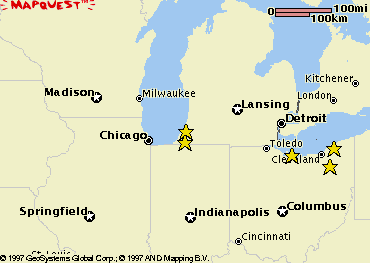 Map of where I've lived